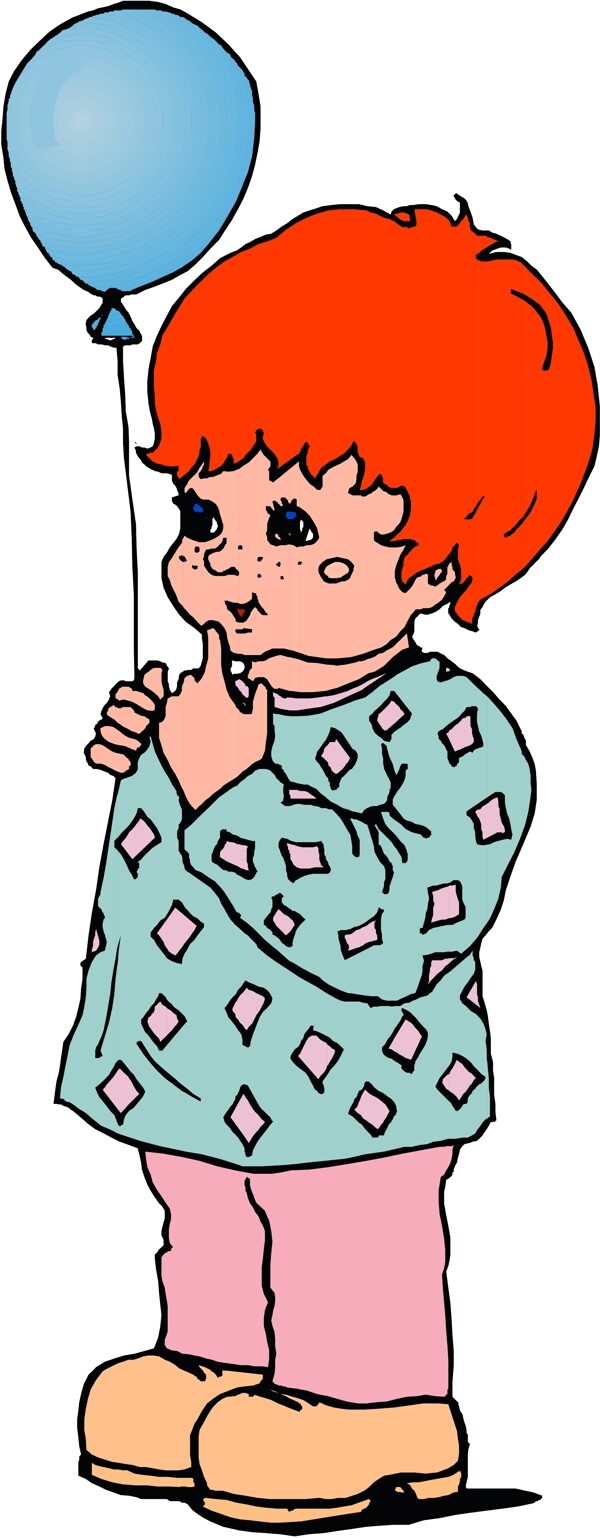 小男孩矢量素材