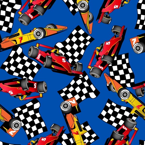F1賽車四方連續(xù)底紋