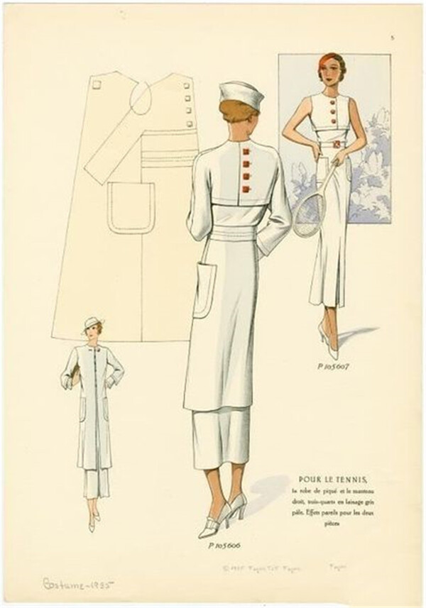 欧式时尚白色长裙设计图