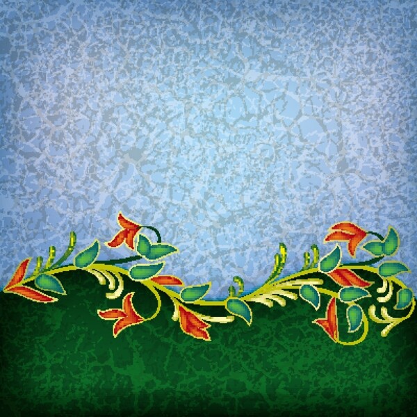 時(shí)尚花卉裝飾背景矢量素材2