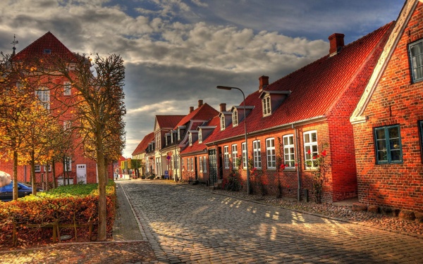 欧洲乡村街道风景图片