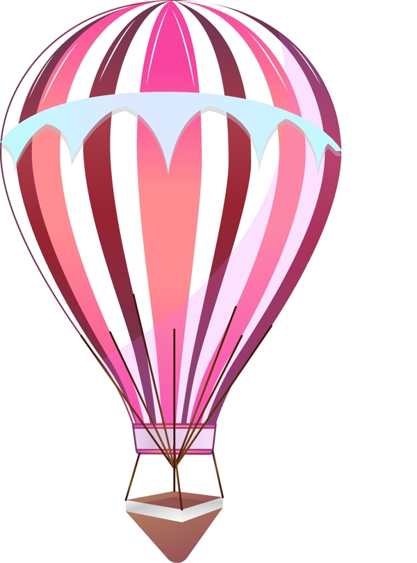 粉色条纹热气球