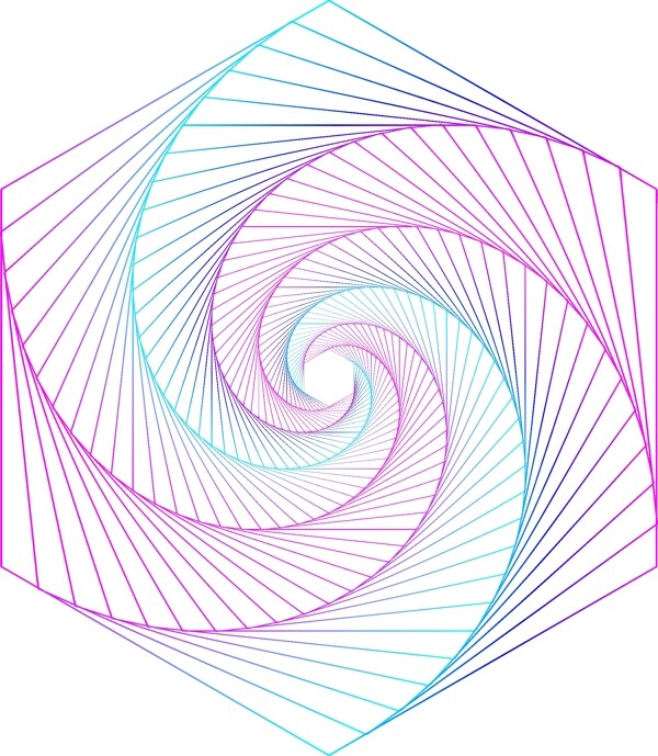 螺旋炫彩規(guī)則漸變線條可商用
