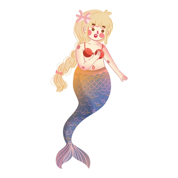 可愛風(fēng)美人魚免摳元素
