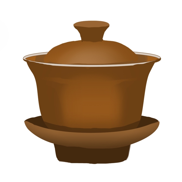 中国风陶瓷茶盅插图