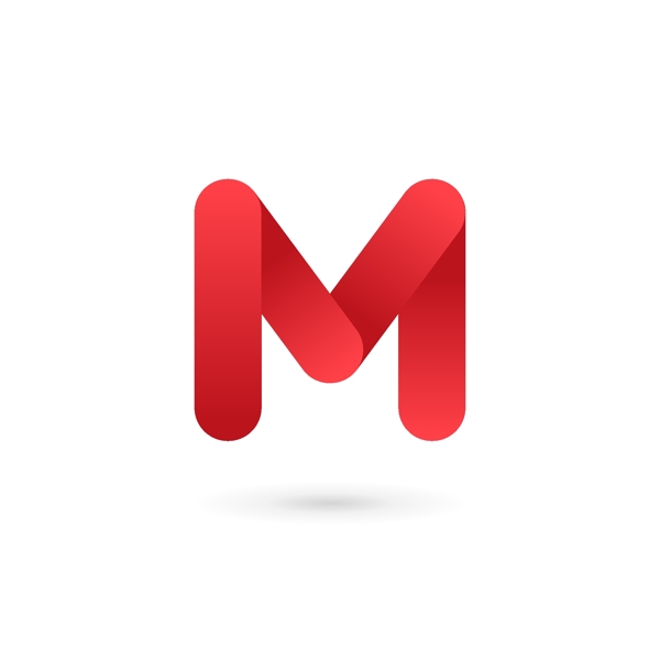 互联网邮箱logo红色简约logo