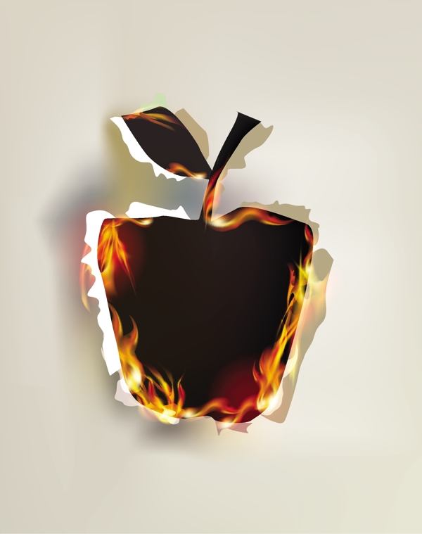 燃烧的火焰苹果