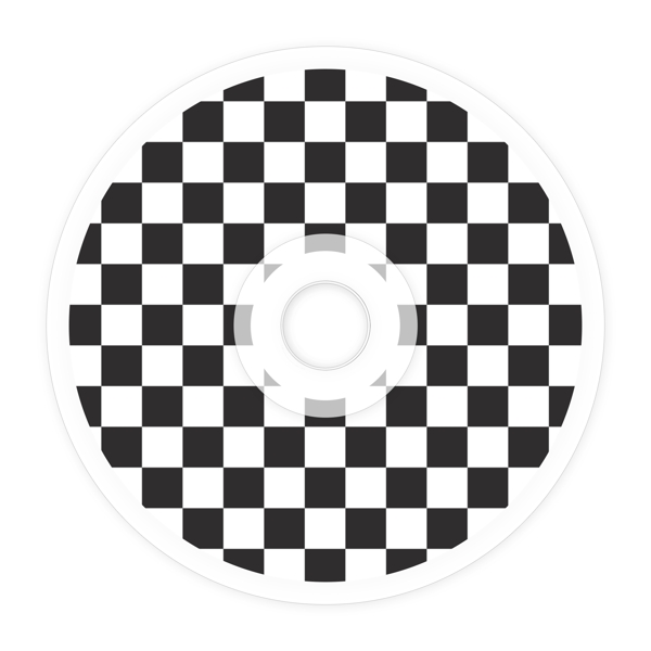 马赛克黑白格子图案塑料光盘CD