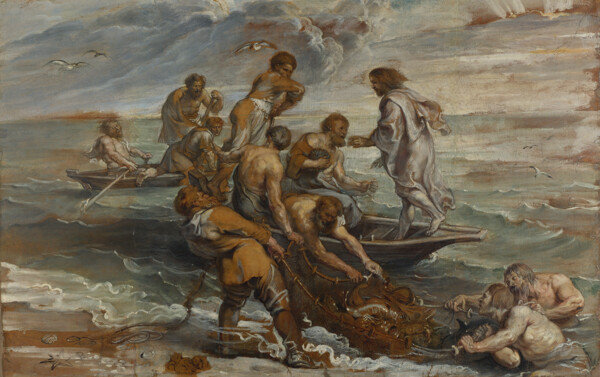 PeterPaulRubensTheMiraculousDraughtofFishes德國(guó)畫(huà)家彼得保羅魯本斯peterpaulrubens宮廷人物人體油畫(huà)裝飾畫(huà)