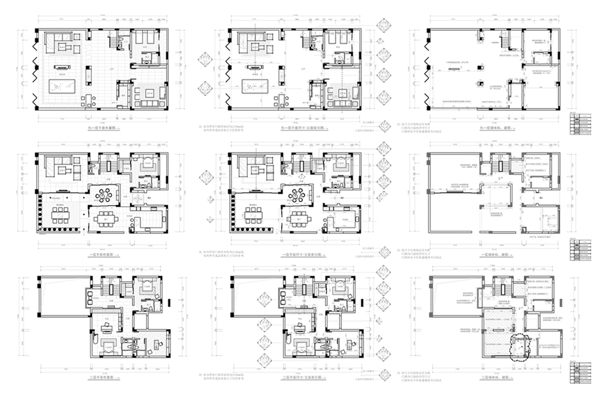 豪华别墅欧式风格CAD施工图