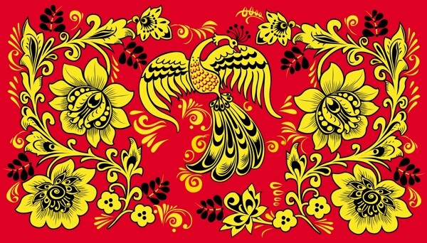 印花矢量圖動(dòng)物鳥(niǎo)類優(yōu)雅植物玫瑰花免費(fèi)素材
