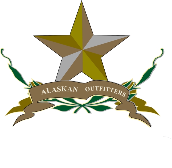星标志象征共和国户外狩猎的设计