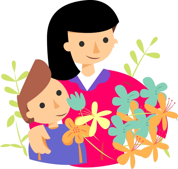 母親節(jié)簡(jiǎn)約裝飾元素