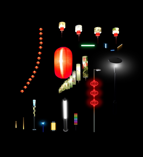 路燈與燈籠