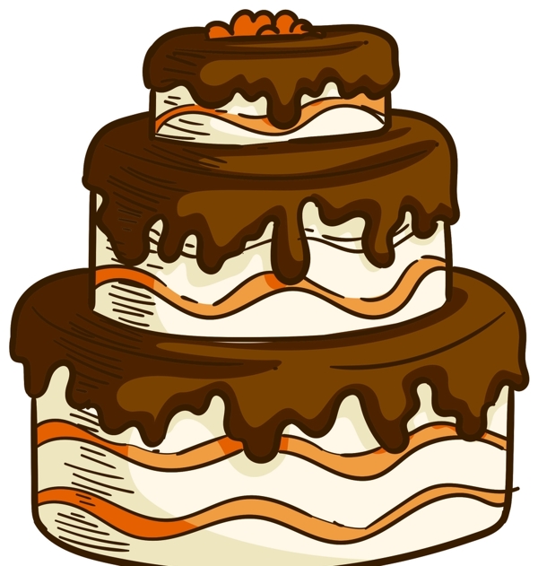 手绘节日蛋糕生日蛋糕婚