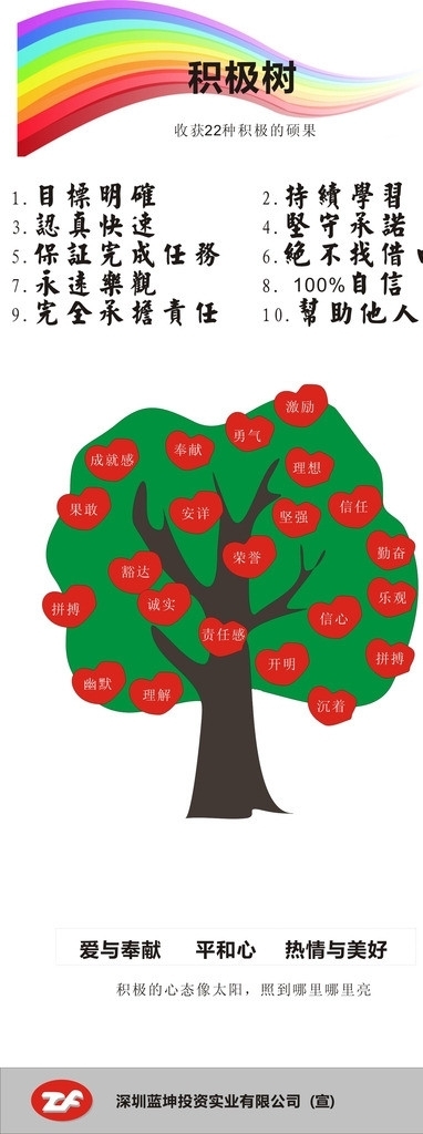 积极树矢量图KT板图片