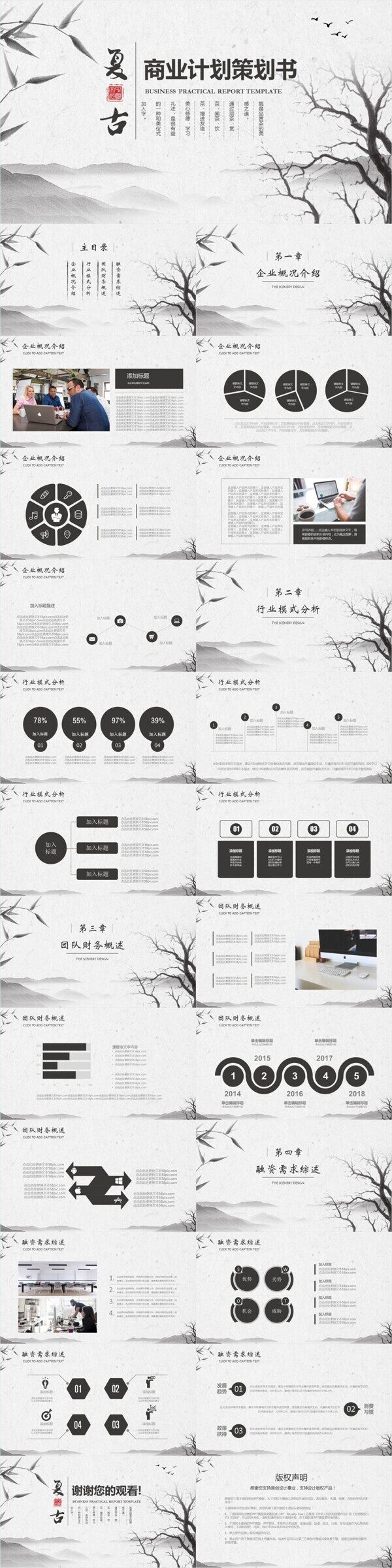 復古商業(yè)計劃創(chuàng)業(yè)項目融資策劃書PPT模板
