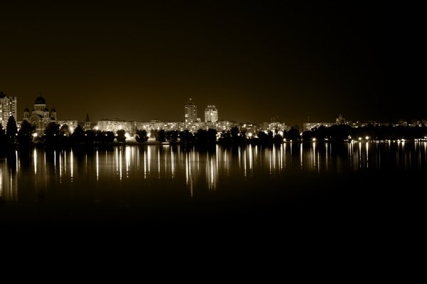 城市美麗的夜景