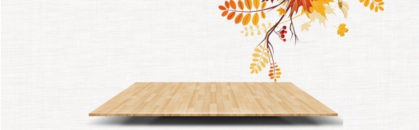 簡約立秋秋分秋季上新banner背景