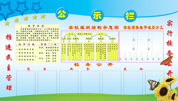 校園公示欄圖片