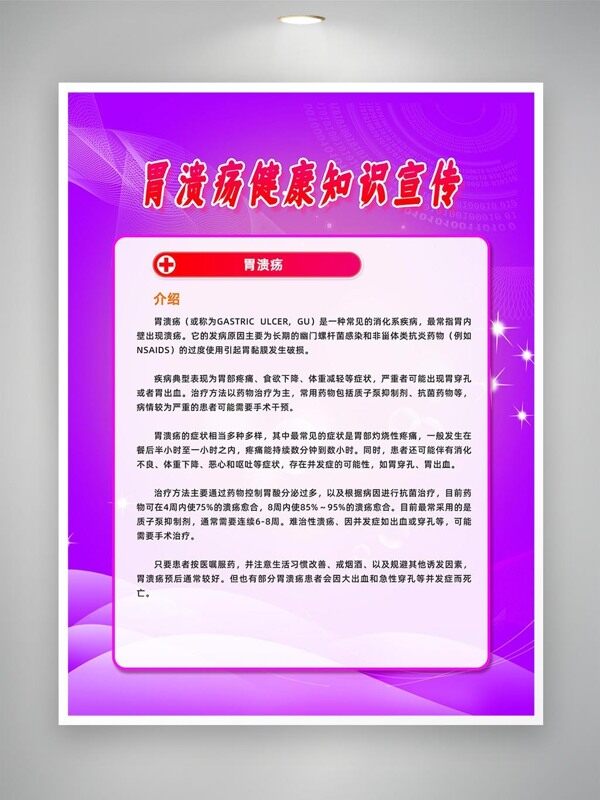 胃潰瘍健康知識(shí)宣傳海報(bào)
