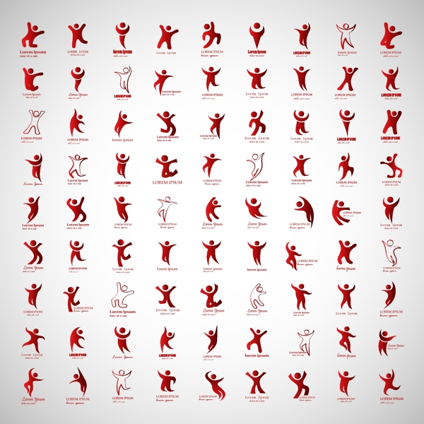運(yùn)動(dòng)人物角色圖標(biāo)素材