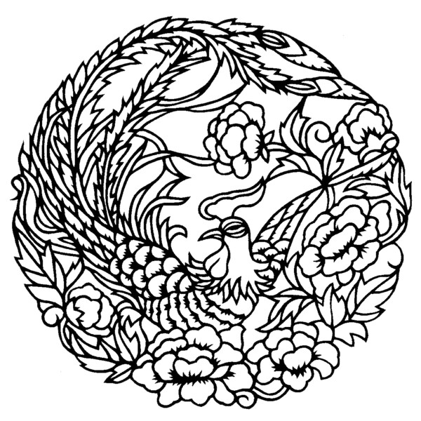 中國(guó)元素年畫剪紙