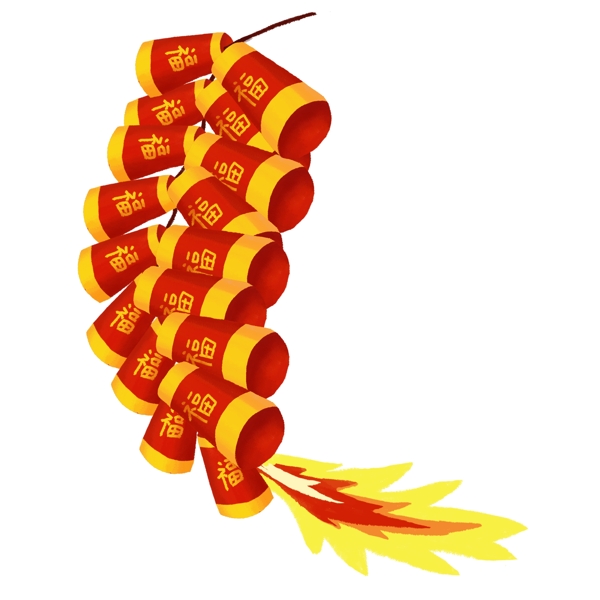 新年春節(jié)放鞭炮元素