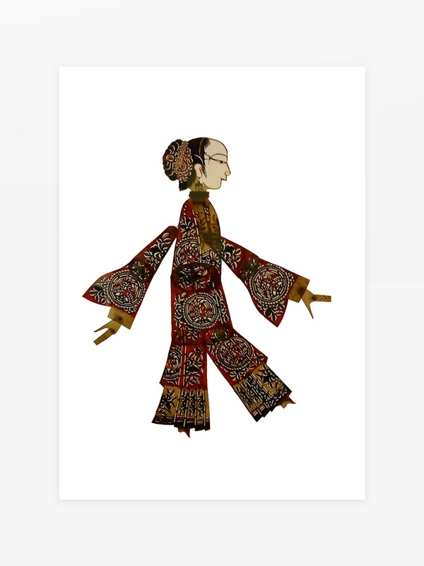 國(guó)粹皮影戲婦人形象圖案