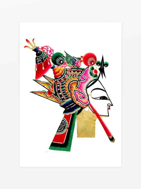 國(guó)粹皮影戲生動(dòng)形象的頭部