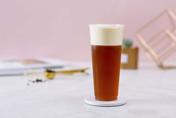 健康奶茶香甜奶蓋檸檬紅茶飲料