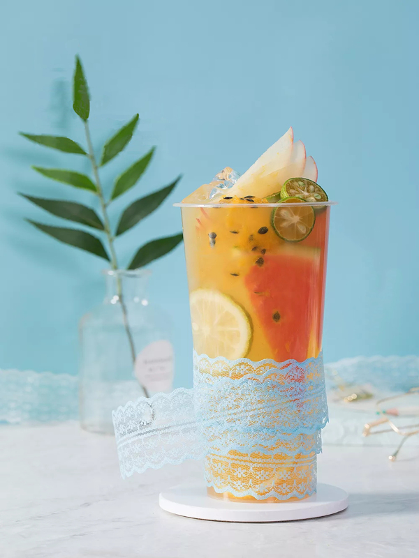 西瓜百香果橙子養(yǎng)樂多營養(yǎng)果茶果汁飲品