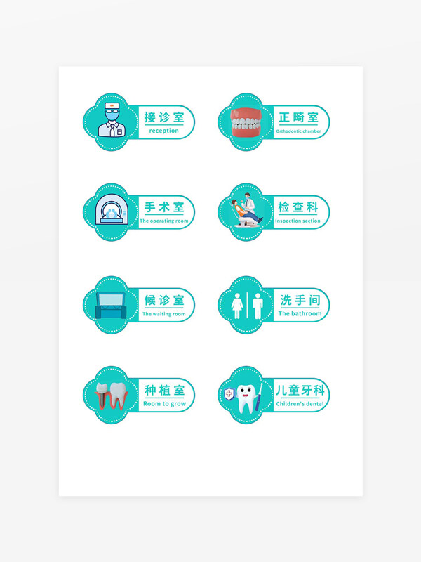 醫(yī)院科室創(chuàng)意異型門(mén)牌導(dǎo)視牌