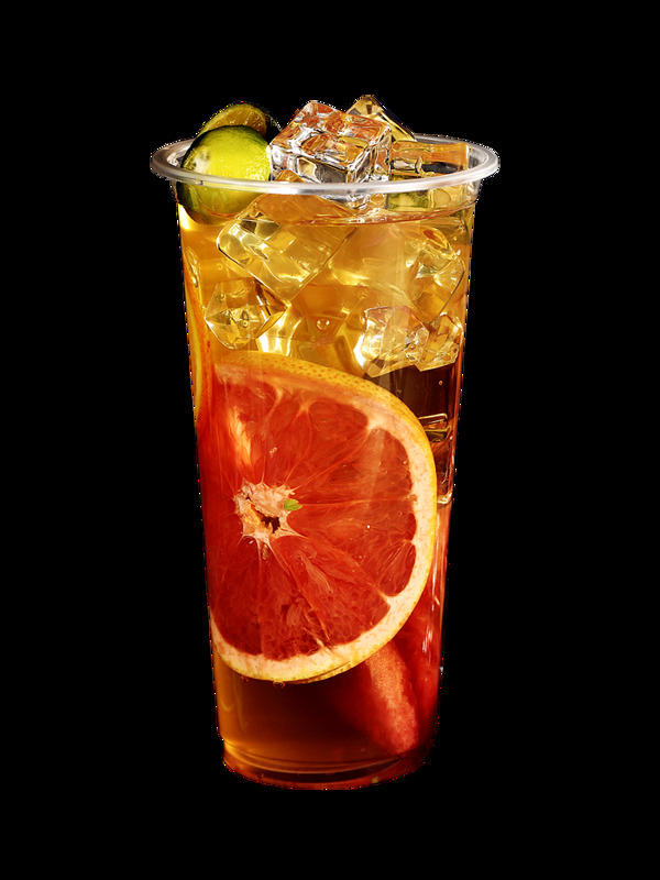 冰爽的西柚檸檬紅茶飲品