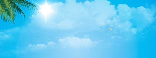 简洁蓝色天空背景图