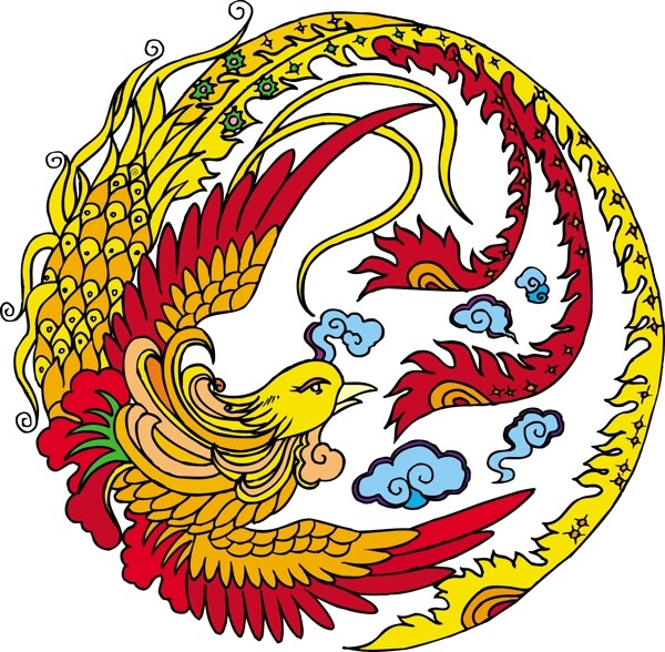 鳳凰矢量圖