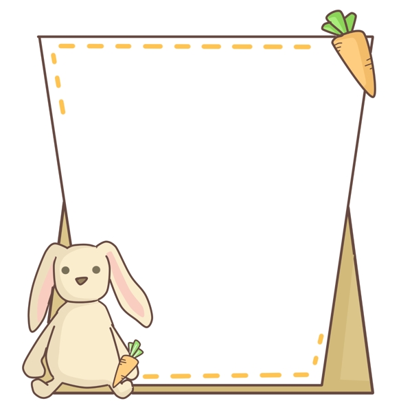 手繪小兔卡通邊框