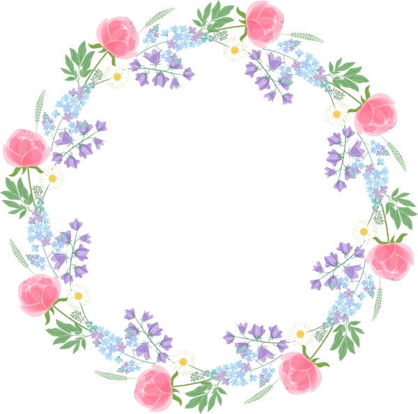 水彩花環(huán)