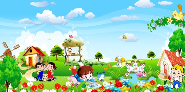 幼兒園廣告素材圖片
