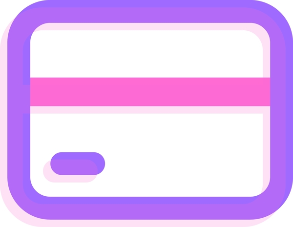 粉紫色荧光银行卡矢量图标