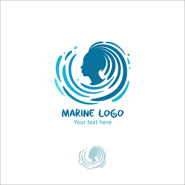 藍色頭像logo