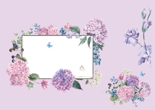 水彩花朵