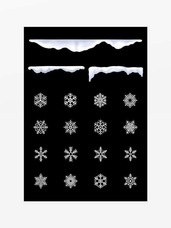 雪花雪堆元素