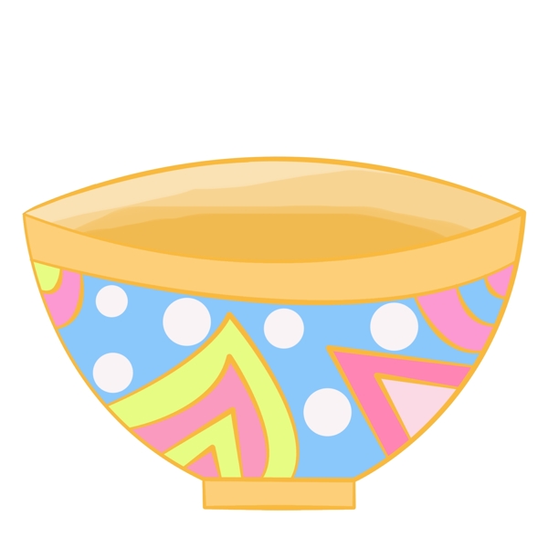 彩色花纹碗具