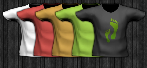 tshirt服裝款式圖PSD高清素材
