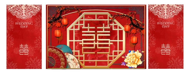 新中式婚礼背景图