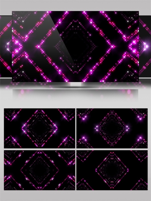 紫色星束方块视频素材