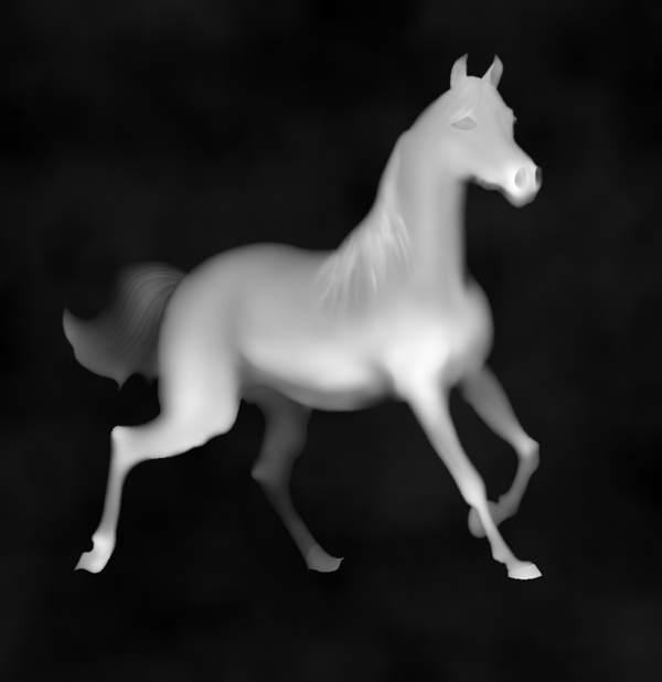 马的灰度图图片
