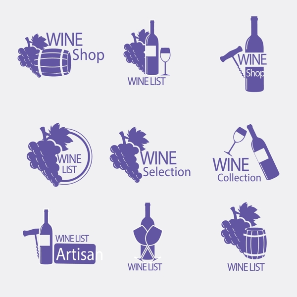 葡萄酒类图标