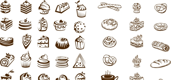 面包蛋糕草莓标志